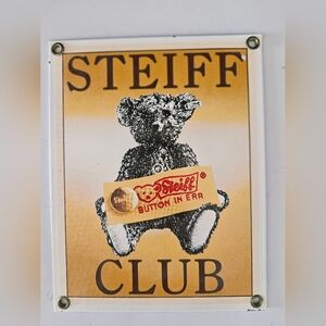 Vintage STEIFF Club Exclusive Membership Sign